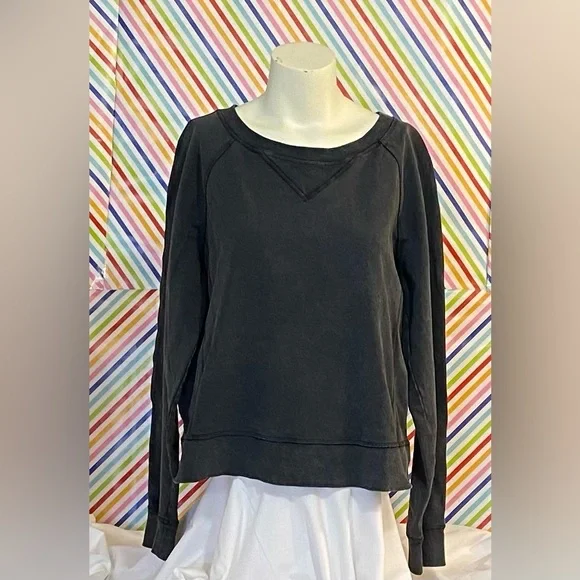 Lululemon  Loop Back Crew    NWOT   Black  size 12 - Picture 9 of 14